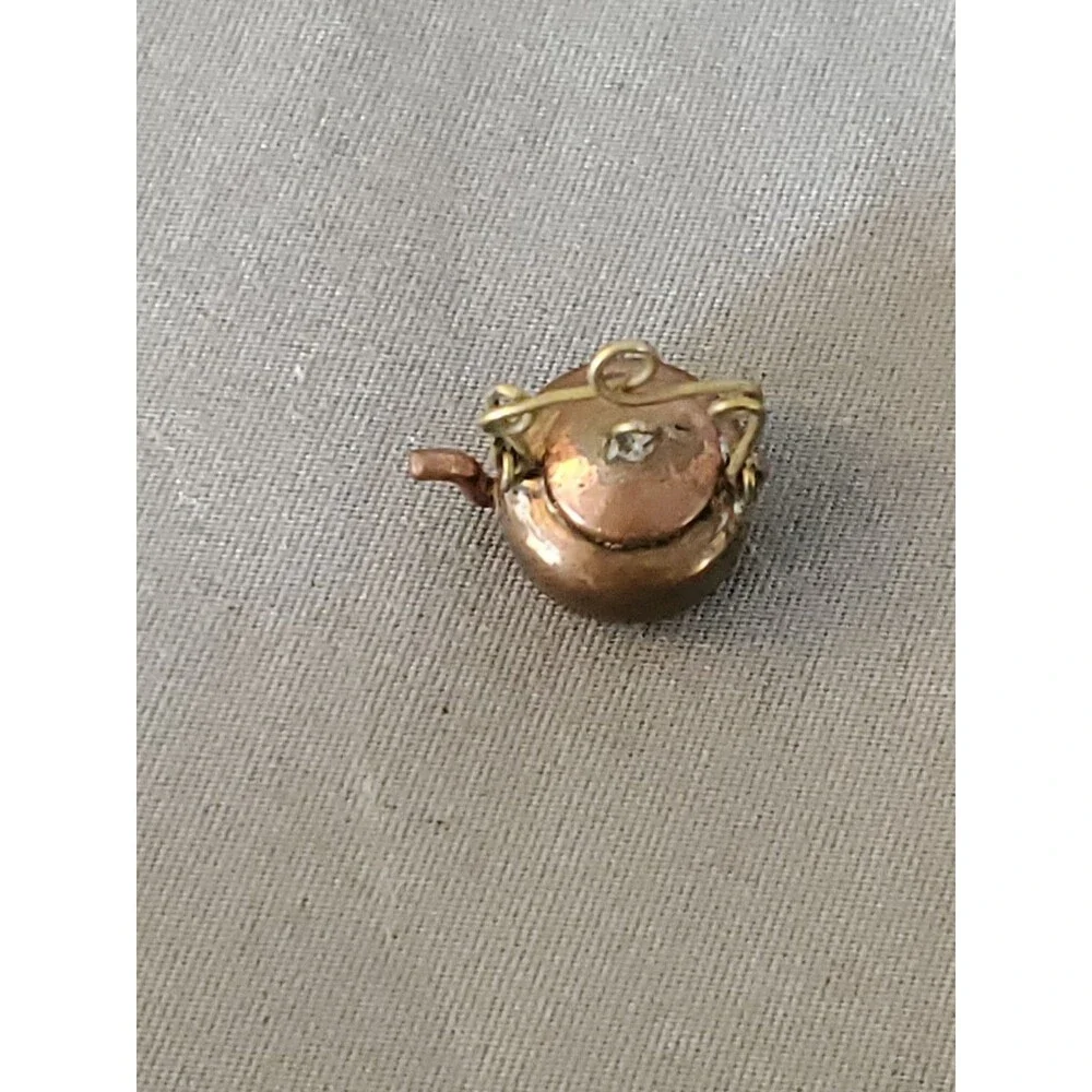 Antique Copper Penny Miniature Tea Kettle One Cent ½